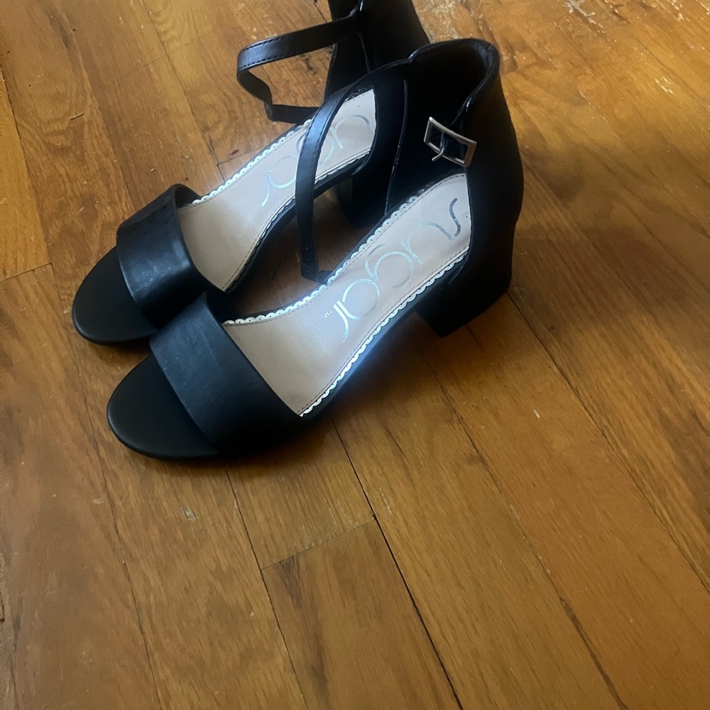 Black Strappy Heeled Sandals